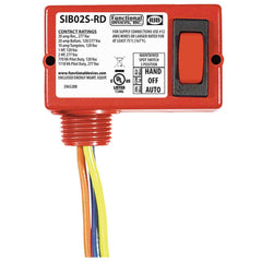 Functional Devices SIB02S-RD Enclosed Switch 20Amp maintained 3 position center off 3 wire Red Hsg | Midwest Supply Us