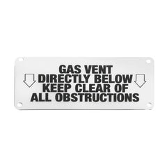 Everflow SIGN#2 RAVEN R1672 Clear-Warning Gas Notification Sign - plastic RAVEN # Sign #2 plastic  | Midwest Supply Us