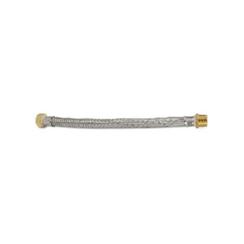 Everflow FTWC-B34-18B FLEXTRON FTWC-B34-18B 18 SS BRAIDED WATER HTR CONNEC 3/4 FIP x 3/4 MIP NSF/cUPC | Midwest Supply Us