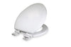 TSWE4-W | EVERFLOW Toilet Seat Molded Wood Elongated White Adj. hinge Easy remove Slow close Deluxe | Everflow