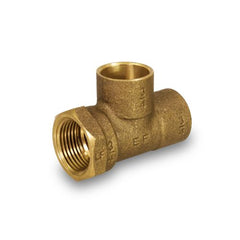 Everflow CFCT0012-NL 1/2" NOM Cast Brass Tee C X F X C Lead Free | Midwest Supply Us