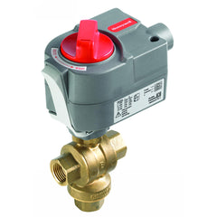 Honeywell VBN3ACPA2001 CONTROL BALL VALVE WITH ELECTRIC ACTUATOR - 1/2 IN. NPT - 3-WAY - 0.59 CV - PLATED BRASS TRIM - STANDARD PROFILE - FLOATING ON/OFF(FAIL IN PLACE) WITH 1 METER CABLE - 24 VAC | Midwest Supply Us