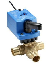 Johnson Controls VG1875CN+9T4AGA 1" THREE-WAY BALL VALVE;; 11.7 CV; SWEAT END CONN; SS TRIM; NON-SPRIG RTN; | Midwest Supply Us