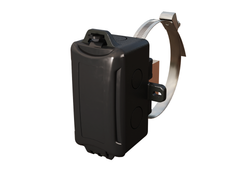 ACI A/CP-S-PB 10K ohm Type II | Metal Strap On Pipe Tube Temperature Sensor | Plastic Box Plain Housing Enclosure Box | Midwest Supply Us