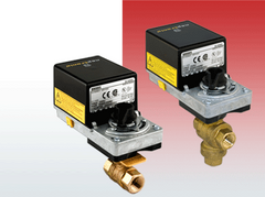 Neptronic STG0990YP1BT000 3 WAY Contoured Port Ball Valves | Reduced Port, NPT Female Brass Body & Nickel Plated Ball | B series low voltage Actuators | 50 in.lb | 24V | ON/OFF | Floating | Midwest Supply Us
