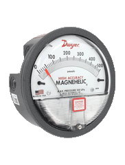 Dwyer Instruments 2000-0 Differential pressure gage | range 0-0.50" w.c. | minor divisions .01 | calibrated for vertical scale position. | Midwest Supply Us