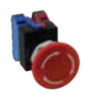 IDEC Relays HW1B-V4F02-R 120v DPST-NC 10A E-Stop Switch | Midwest Supply Us