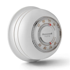HONEYWELL RESIDENTIAL T87K1007 Premier White 24v Mercury Free Heat Only Round Thermostat For Conventional/Gas Oil Forced Warm Air Steam And Gravity 2 & 3 Wire Applications (RWY) 40-90F | Midwest Supply Us