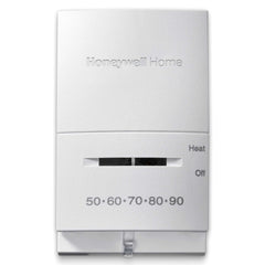 HONEYWELL RESIDENTIAL T827K1009 Premiere White 12vdc Or 750mv Millivolt Mercury Free Snap Acting Single Stage Heat Only Vertical Mount Thermostat With Positive Off 45-95F | Midwest Supply Us