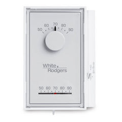 WHITE-RODGERS 1E50N-301 24v Single Stage Heat Only Snap Action Thermostat System Switch-heat Off-fan Switch None Includes Temperature Locking Kit (Mercury Free) 50-90F | Midwest Supply Us