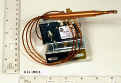 ROBERTSHAW C12-2001 SPDT Resistance Heat Thermostat For Heat Pumps -1/63f 5f Diff. 30" Cap. 3/8" X 6" Bulb Includes Knob | Midwest Supply Us