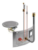 RHEEM WATER HEATER AM39922-1 Burner Assembly Kit - RG40S-40 NG W/ Gasket | Midwest Supply Us