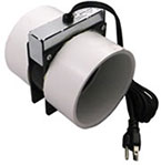 TJERNLUND PVC4 4" PVC Inline Radon Mitigation Booster Fan 90 CFM Includes 6' Power Cord 16 Watt | Midwest Supply Us