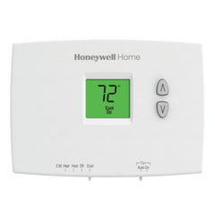 HONEYWELL RESIDENTIAL TH1210DH1001 24v Multi Stage Dual Powered Focus Pro 1000 Digital Non Programmable Heat Pump Horizontal Mount Thermostat With Backlit Display 2H-1C 40-90F | Midwest Supply Us
