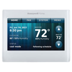 HONEYWELL RESIDENTIAL TH9320WF5003 Premier White 24v WIFI 9000 7 Day Programmable Dual Powered Universal Application Color Touchscreen Thermostat 4 Wire 3H-2C Heatpump Or 2H-2C Conventional 45-90F Voice Control Thru App. 5 Year Wrty | Midwest Supply Us