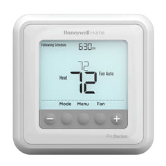 HONEYWELL RESIDENTIAL TH6220U2000 24v/Millivolt T6 Pro Programmable/Non Programmable Thermostat With Stages up to 2 Heat/1 Cool Heat Pumps or 2 Heat/2 Cool Conventional Systems 40-90F | Midwest Supply Us