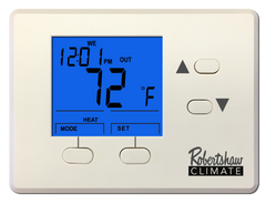 ROBERTSHAW RS1010 24v/Millivolt Digital Cooling Only Non Programmable / Programmable Single Stage Battery Powered Thermostat With Back Lighting 40-90F | Midwest Supply Us