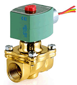 ASCO CONTROLS 8210G008LF 120/60 110/50vac Lead Free 1-1/4" NPT. 2 Way N.C. Pilot Operated General Purpose Brass Solenoid Valve Min. 5 PSI Max Pressure 150 PSI Air Water Light Oil 180F | Midwest Supply Us