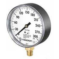 Ashcroft 35W1005PH02LXUL300 3.5" 1/4"LWR 0/300# FIRE PRTEC | Midwest Supply Us