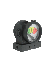 Dwyer Instruments PFG2-02 Process filter gage | range 0-5 psid | green zone 0-2.5 psid | yellow zone 2.5-3.75 psid | red zone 3.75-5 psid. | Midwest Supply Us