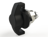 SCE-PLWKB | NEMA N/A | Padlocking Wingknob Door Latch (Black), 1H x 1W x 1D | Saginaw