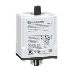SQUARE D 9050JCK12V20 Timing Relay, Type JCK, plug In, on delay, adjustable time, 0.3 to 30 seconds, 10A, 240 VAC, 120 VAC/110 VDC | Midwest Supply Us