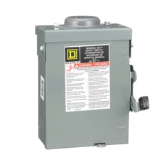 Schneider Electric (Square D) DU221RB Single Throw Safety Switch, GD, 240V, 30A, 2P, NEMA 3R | Midwest Supply Us