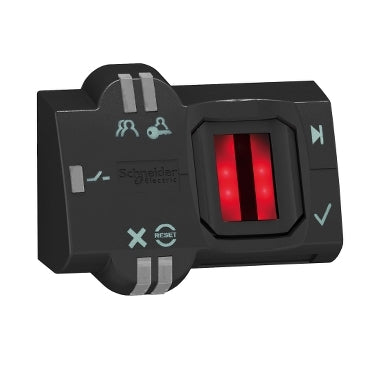 Square D XB5S2B2M12 Biometric switch monostable, plastic, Dia 22, connection by M12 connector, 24 V AC/DC  | Midwest Supply Us