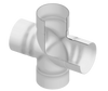 280-103297 | 10 PVC CROSS SOCKET LOW HEAD PIP | (PG:300) Spears