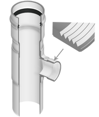 Spears 300-202365 6X4 PVC REDUCING TEE GASKETXSPIGOTXFPT 100PIP | Midwest Supply Us