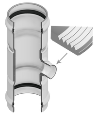 Spears 3302-7242P 15X4 PVC REDUCING TEE GASKETXFPT 125PIP | Midwest Supply Us