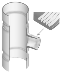 Spears 330-202152 6X2 PVC REDUCING TEE SOCXFPT CL125 | Midwest Supply Us