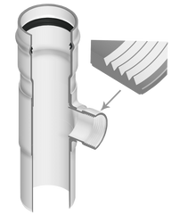 Spears 330-202365 6X4 PVC REDUCING TEE GASKETXSPIGOTXFPT CL125 | Midwest Supply Us
