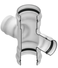 Spears 330-104015 12X4 PVC REDUCING CROSS GASKET CL125 | Midwest Supply Us