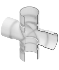 Spears 3920-906 24X6 PVC REDUCING CROSS SOCKET SCH80 | Midwest Supply Us