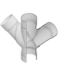 3976-818 | 20X8 PVC REDUCING DOUBLE WYE SOCKET N.P.R.SCH80 | (PG:400) Spears