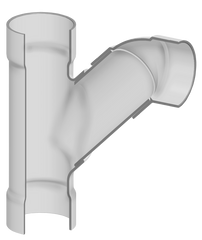 Spears 3977-668 12X8 PVC COMB WYE & 1/8 BND SOCKET SCH80 | Midwest Supply Us