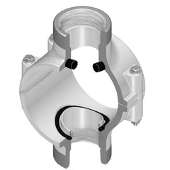 Spears 469S-529SR 6X2-1/2 PVC CLAMP SADDLE DOUBLE OUTLET REINFORCED FEMALE THREAD BUNA | Midwest Supply Us