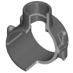 Spears 866-530 6X3 PVC CLAMP SADDLE SOCKET EPDM ZINC BOLT | Midwest Supply Us