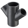 876-338 | 3X2 PVC REDUCING DOUBLE WYE SOCKET SCH80 | (PG:080) Spears