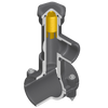 HT3S-288 | 2-1/2X3/4 PVC HOT TAP SADDLE FKM S/S BOLT | (PG:049) Spears