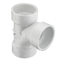 Spears P400-020 2 PVC DWV SANITARY TEE HUBXHUBXHUB | Midwest Supply Us