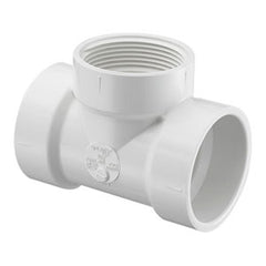Spears P445-060 6 PVC DWV FLUSH CLEANOUTLET TEE HUBXHUBXFPT | Midwest Supply Us