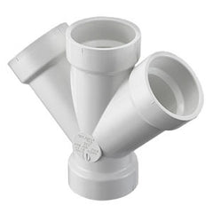 Spears P611-015 1-1/2 PVC DWV DOUBLE WYE HUBXHUBXHUBXHUB | Midwest Supply Us