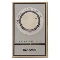 Resideo T498B1512 ELECTRIC HEAT THERMOSTAT SPST, BIMETAL SNAP ACTING SWITCH, BRUSH GOLD, DEG F. | Midwest Supply Us