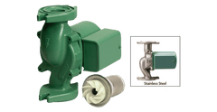 Taco 005-SF2-PNP Circulator Pump | Stainless Steel | 1/40 HP | 115V | Single Phase | 0.54A | 3250 RPM | Flanged | 19.5 GPM | 8.5ft Max Head | 125 PSI Max Press. | Series 005  | Midwest Supply Us