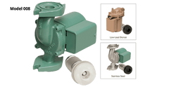 Taco 008-BC6-IFC Circulator Pump | Bronze | 1/25 HP | 115V | Single Phase | 0.84A | 3250 RPM | Flanged | 12.5 GPM | 15ft Max Head | 125 PSI Max Press. | Integral Flow Check | Series 008 | Midwest Supply Us