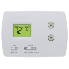 Resideo TH3210D1004 PRO 3000 NON-PROGRAMMABLE DIGITAL THERMOSTATS, BACKLIT DISPLAY, DUAL POWERED (24VAC AND/OR BATTERY). 2 HEAT / 1 COOL HEAT PUMP | Midwest Supply Us