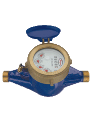 Dwyer Instruments WM2-A-C-01 5/8" x 1/2" brass multi-jet water meter (GPM). | Midwest Supply Us