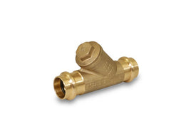Everflow 105R114-NL 1-1/4" PRESS Y-STRAINER W/PLUG BRASS LEAD FREE | Midwest Supply Us